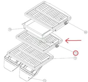 ETAGERE CLAYETTE DU MILIEU DAEWOO