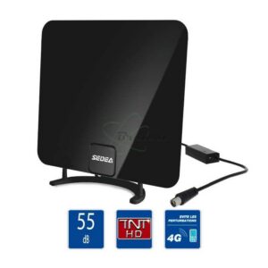 ANTENNE INTERIEURE AMPLIFIE 50DB NOIRE