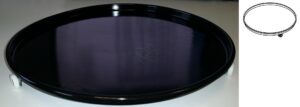 PLATEAU METALLIQUE NOIR ROULETTES DAEWOO