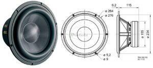 HAUT PARLEUR GRAVE-MEDIUM 25CM 8OHM