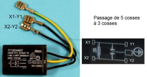 FILTRE ANTIPARASITE 220NF + 2 X 15NF