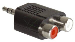 ADAPTATEUR PRISES 2 x RCA - > JACK 3.5