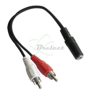 CABLE DE LIAISON 2X RCA-MALE/ JACK-3.5MM