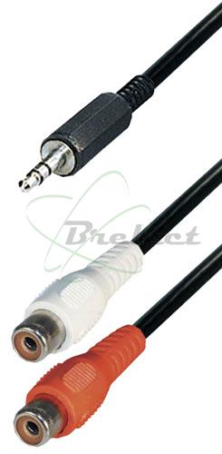 CABLE DE LIAISON JACK-3.5MM.MALE/2X RCA