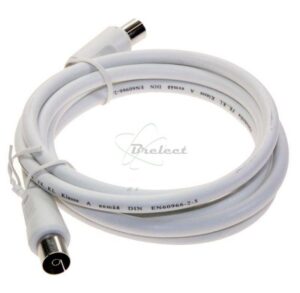 CORDON ANTENNE M/F 1.5 M BLANC COAXIAL