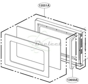 PORTE ASSEMBLEE DE MICRO ONDE LG