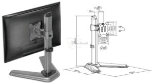 SUPPORT DE TABLE POUR ECRANS 17p A 32p
