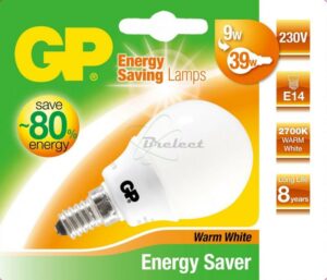 LAMPE ECONOMIQUE MINI-GLOBE BLANC E14 9W